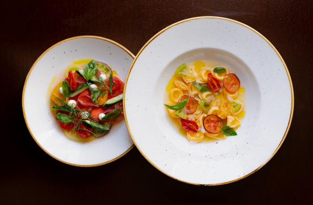 two tomato dishes side by side