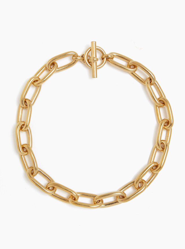 tilly sveaas gold oval chain necklace