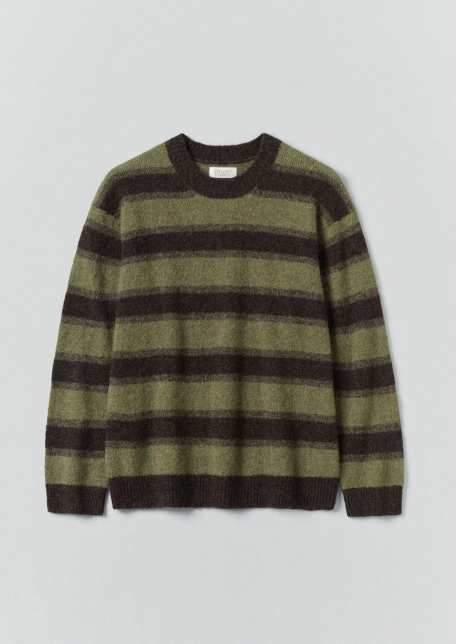 striped alpaca wool jumper