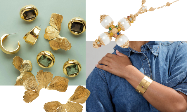 maximalist gold jewellery trend