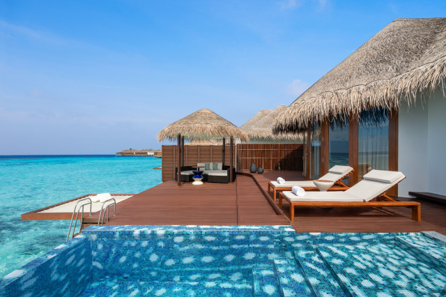 w maldives outdoor deck at one bedroom villa