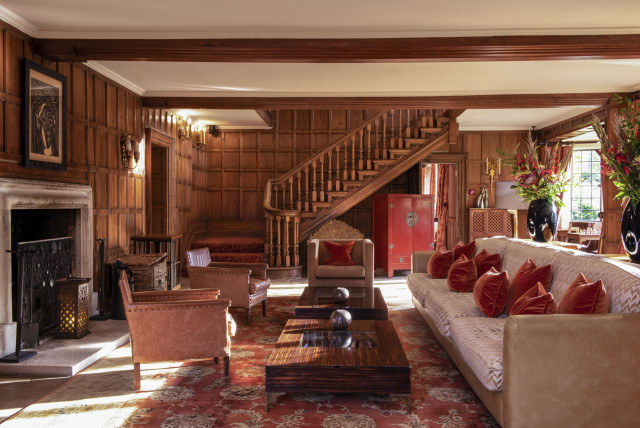 reception room at whatley manor